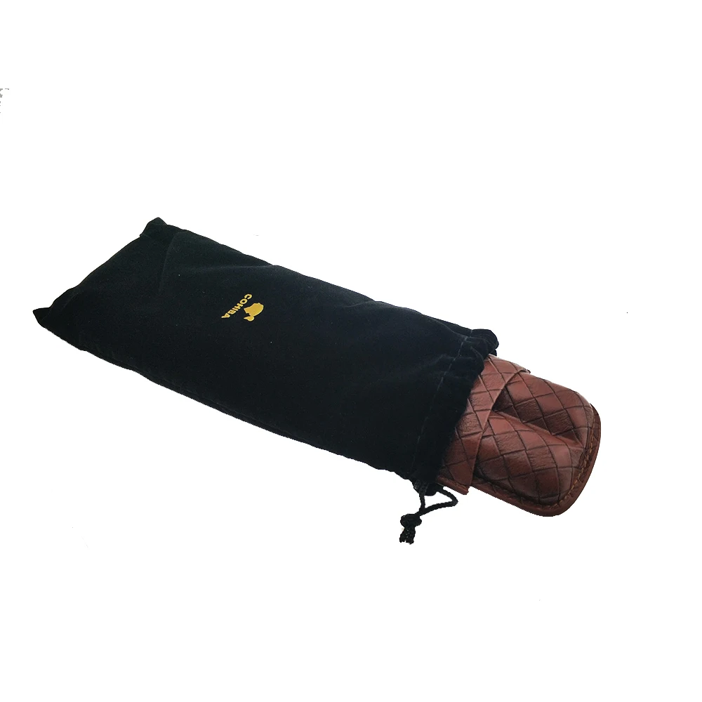 COHIBA Роскошный кожаный чехол для сигар путешествий Humidor 2 трубок портативный