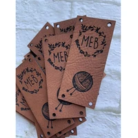 55pcs personalised leather knitting tag for handmade items leather label for knitted item crochet labels branding logo labels