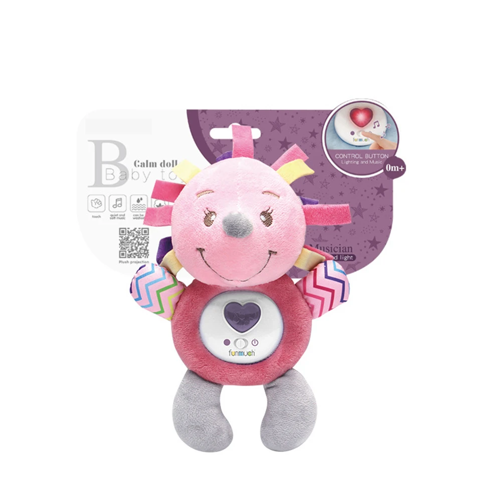 

5 Optional Cute Animal Music Sleep Play Washable Plush Toys Baby Cartoon Animal Bed Bell Rattle Sensory Educational Toys