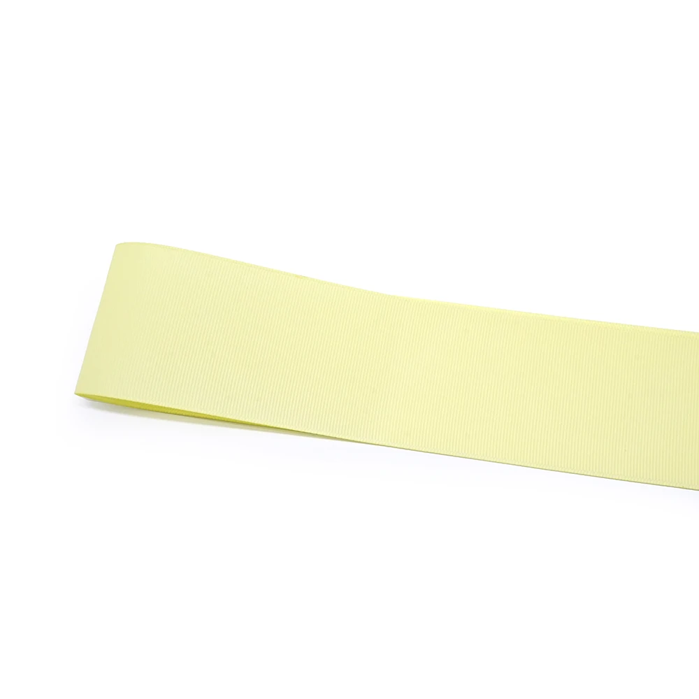Ширина 38 мм 100% полиэстер 1 5 дюйма однотонная гладкая корсажная лента 50Y желтая -
