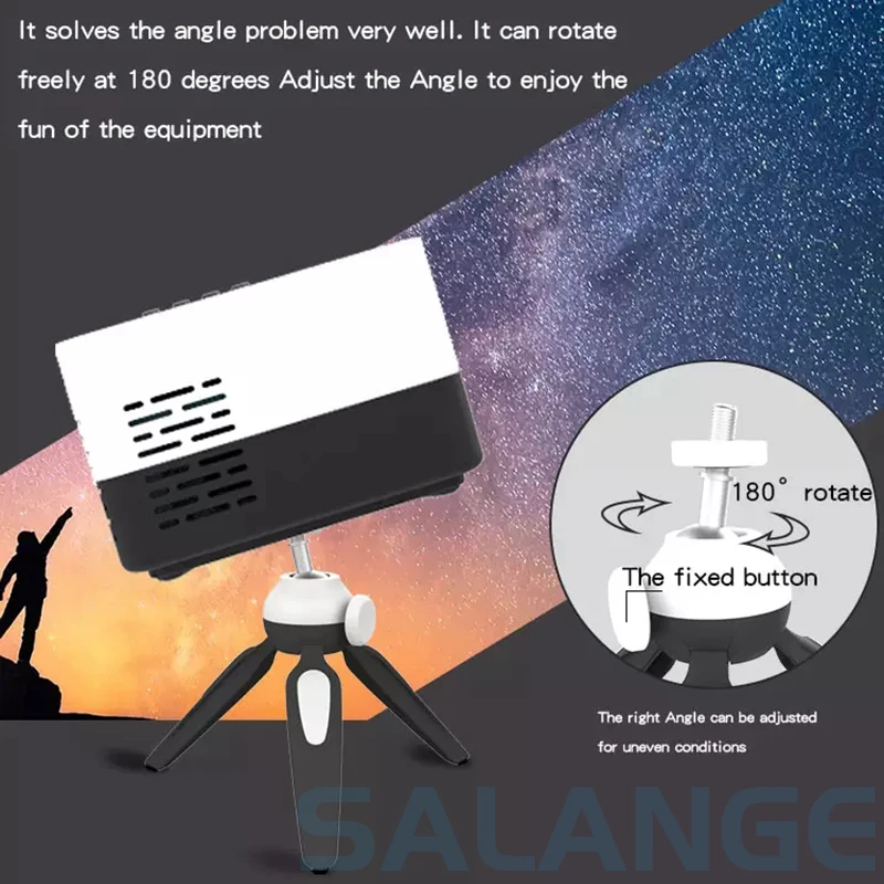 Цветной мини штатив Salange для проектора камеры Гибкая мини-подставка с зажимом