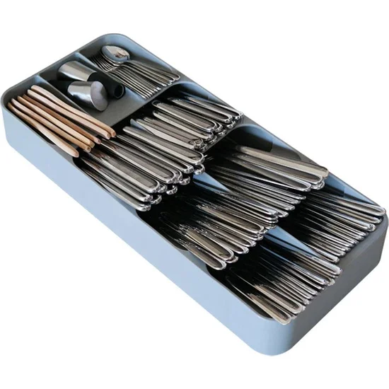

Good quality made in Turkey Drawer Cutlery 9 Compartment Drawer Organizer – Gray