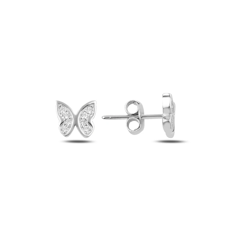 

Серебряные 925 пробы Серьги-бабочки из циркона