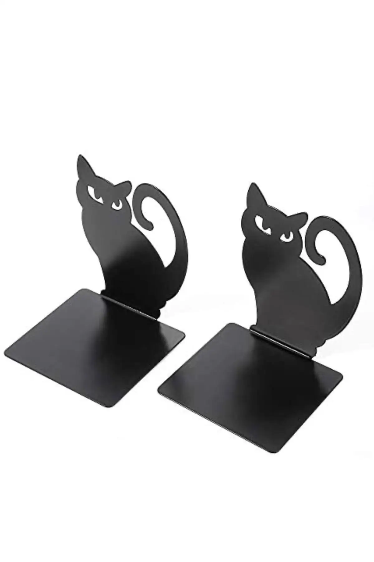

Decorative Animal Metal Bookends Book Holders Non-slip Bookshelf Duty Iron Art Black Stand Support Magazine CD Organizer