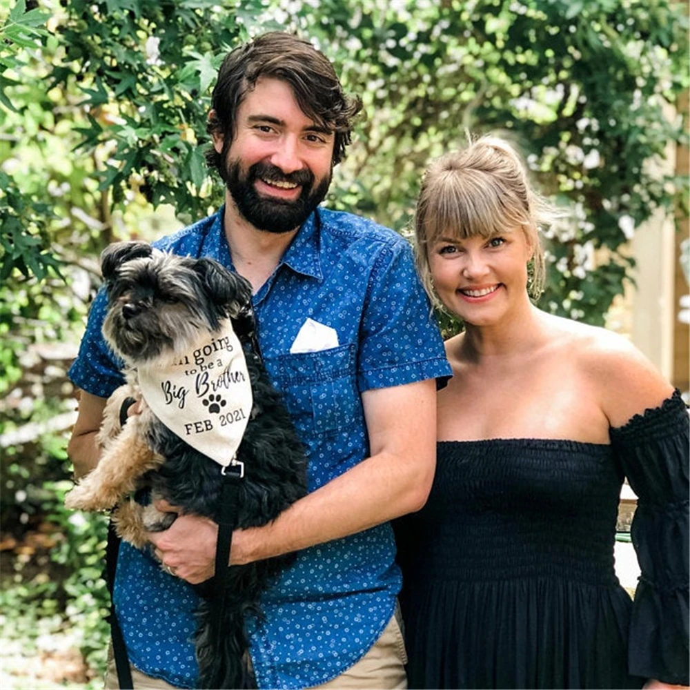 Персонализированные Дата текста Собака Бандана я буду a Big Brother объявление