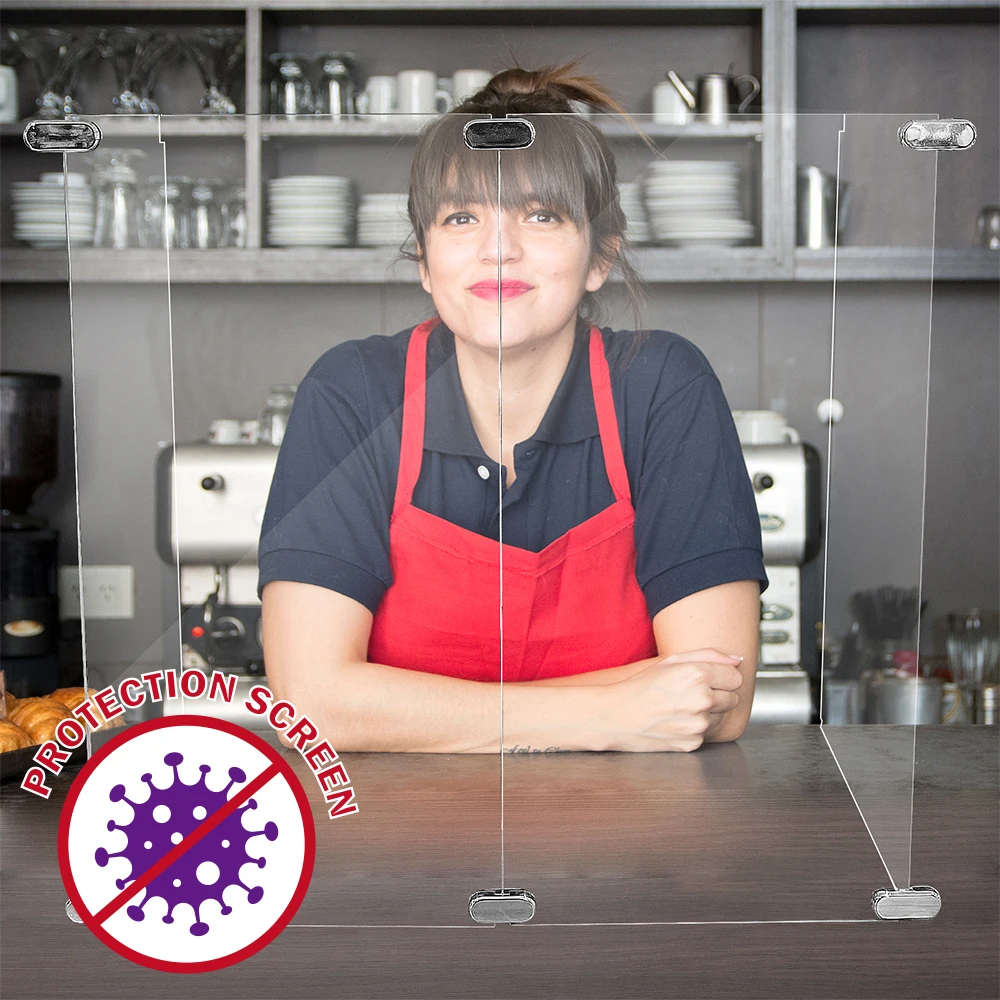 Новый прозрачный акриловый щит защита для Чипса одного/двух человек