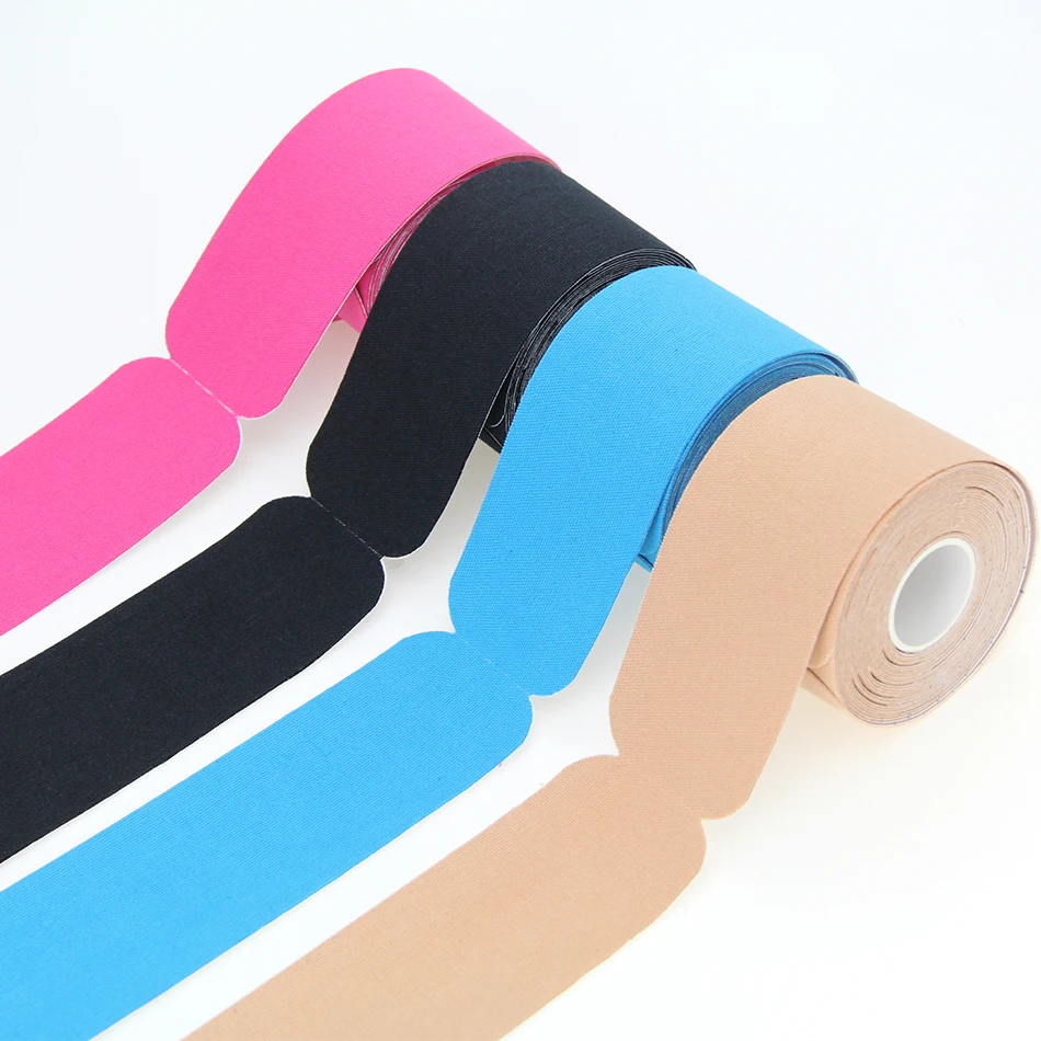 

1 Rolls Pre-cut Kinesiology Athletic Tape Recovery Sports Cotton Elastic Adhesive Strain Injury Fitness Run Knee Muscle 5CM*5M