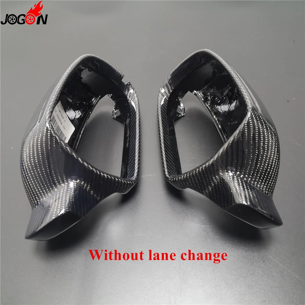 without lane change Для Audi A3 S3 8P 10-12 A4 S4 B8 8K(B8.5) 12-15 A5 S5 RS5 B8 углеродное волокно боковое крыло зеркало заднего вида Крышка корпуса Крышка отделка - Цвет: without lane change