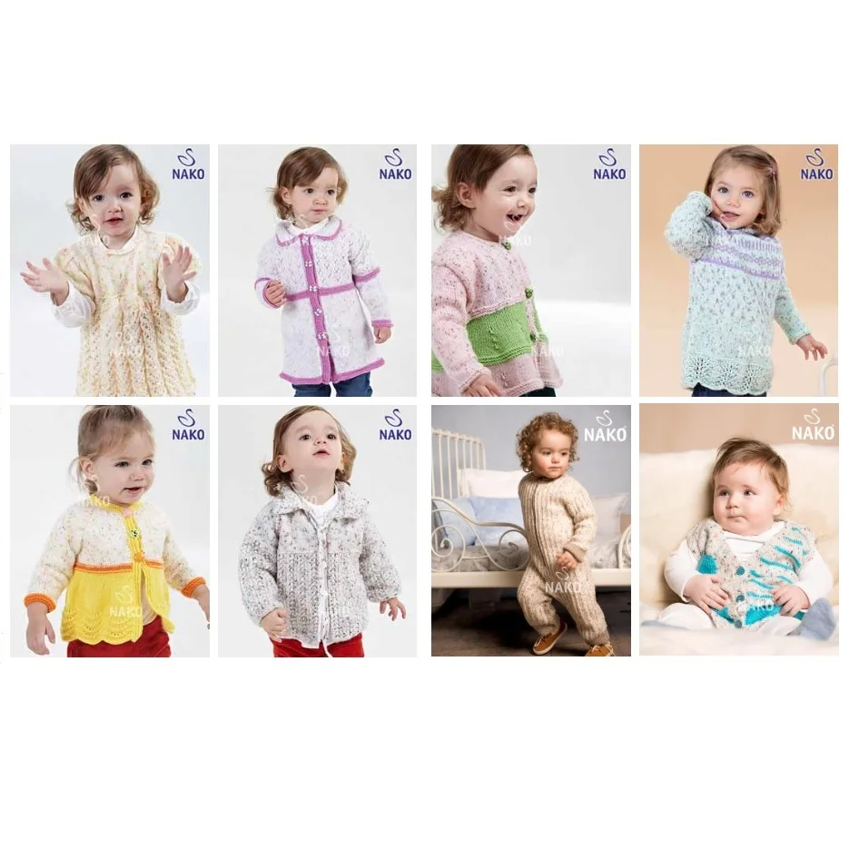 Цветная пряжа Nako Baby Bebe 100гр 360 м % 100 акриловая вязаная шапочка премиум-класса для