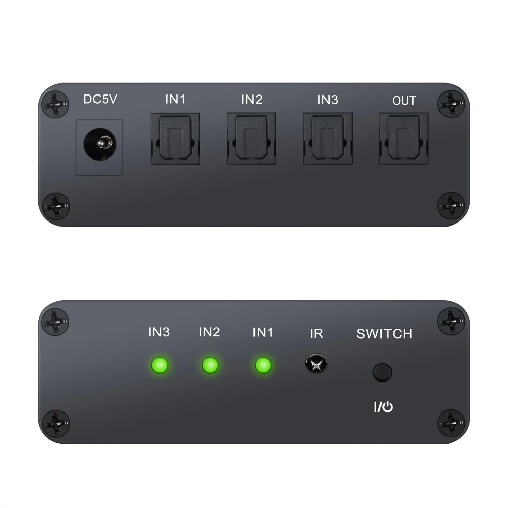 Proster 3x1 переключатель дистанционного управления SPDIF TosLink 3 в 1 | Электроника