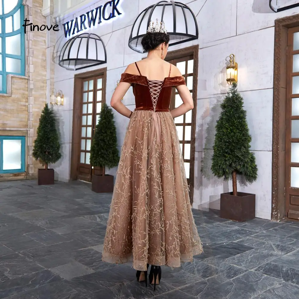 Finove Элегантные Выпускные платья 2020 Robe De Soiree Сексуальное Милое кружевное длинное