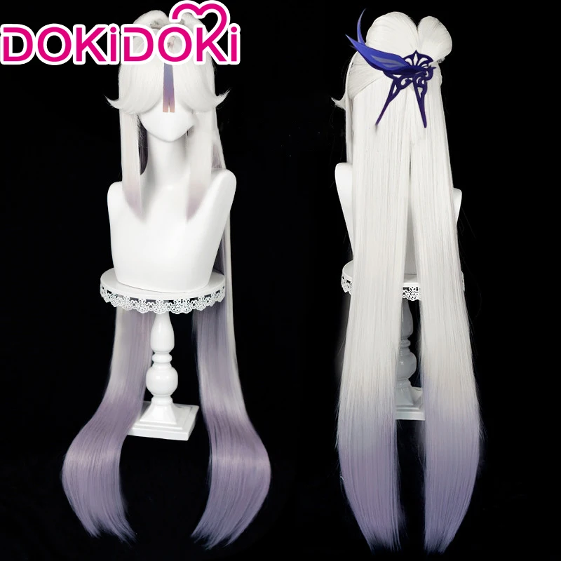 DokiDoki Game Genshin Impact Ningguang новый парик для косплея вечернее платье орхидеи |