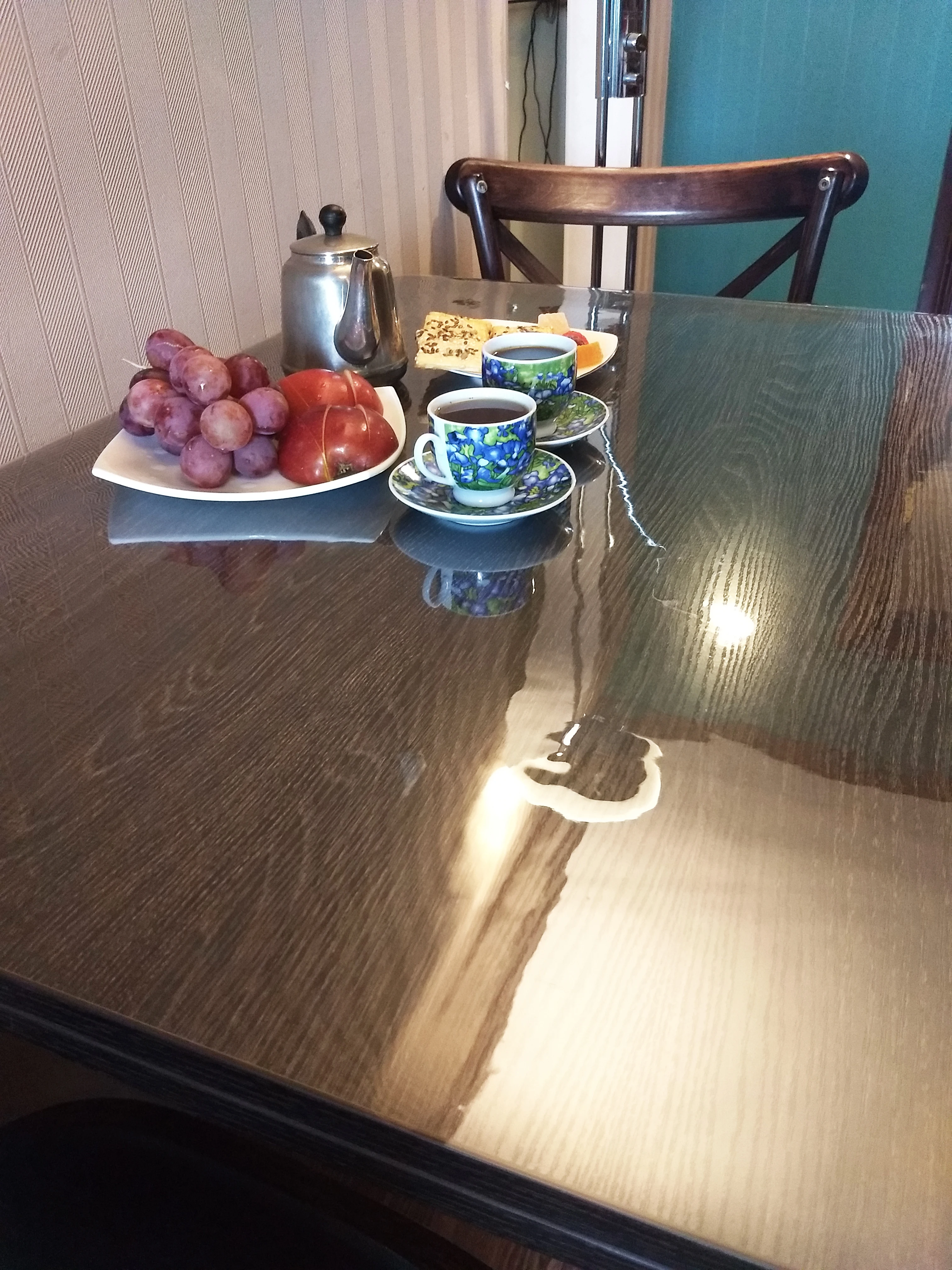 Silicone tablecloth is transparent. Flexible (soft) glass on the table for desk. Gloss 0 8mm | Дом и сад