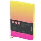Ежедневник недатир  B6 136л кожзам Berlingo Radiance  желтыйрозовый градиент