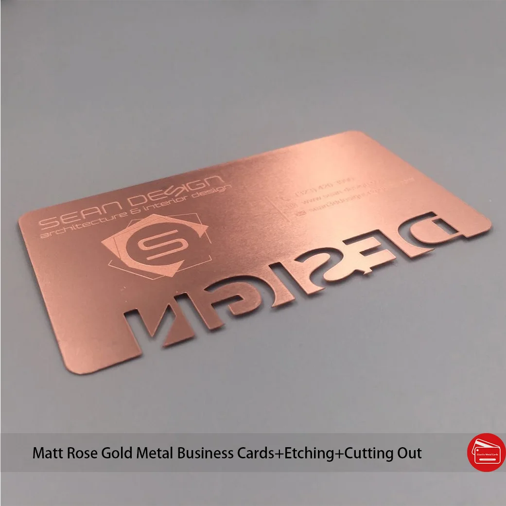 

wholesale high quality customized rose gold plated stainless steel metal business card