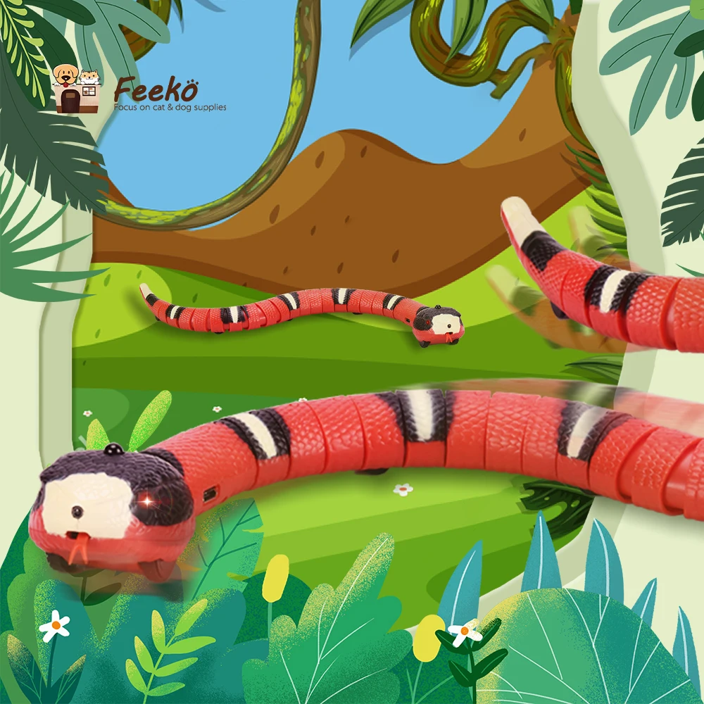 Умная игрушка змея для кошек электронные интерактивные игрушки USB зарядка