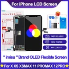 Мягкий OLED-экран Imisu для iPhone X OLED XS Max 11 PRO, ЖК-дисплей, сенсорный экран, дигитайзер, сборка для 11PROMAX Pantalla OLED