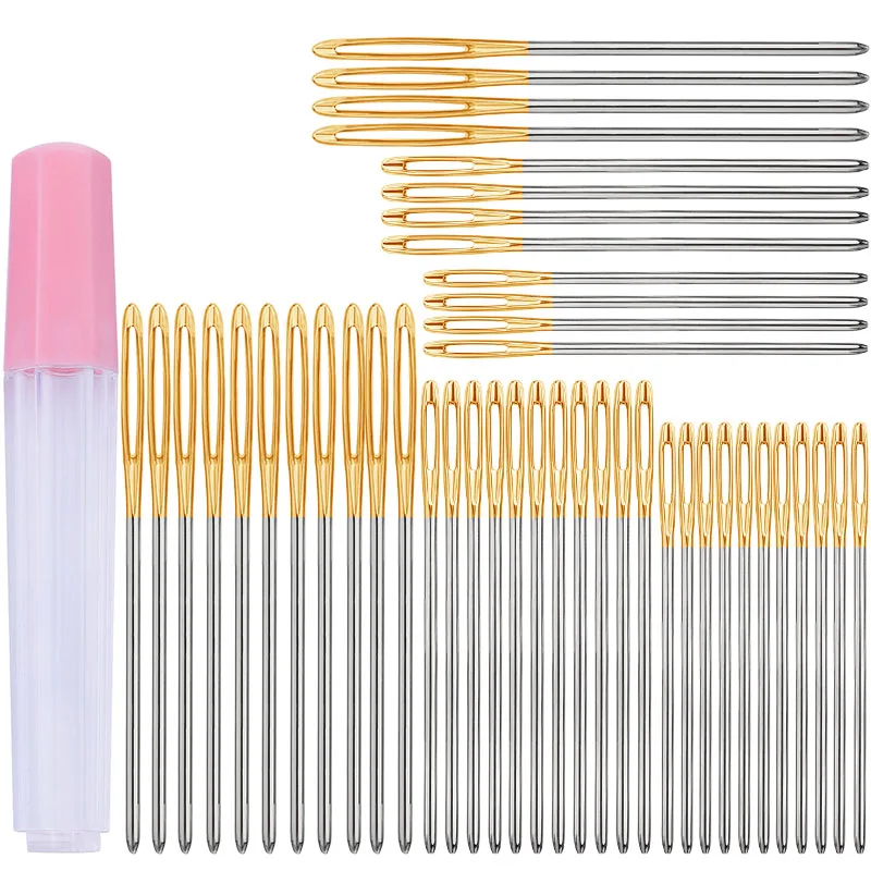

9/12/18/20 PCS Sewing Needles Large Eye Blunt Needles Cross Stitch Knitting Needle Sewing Accessories
