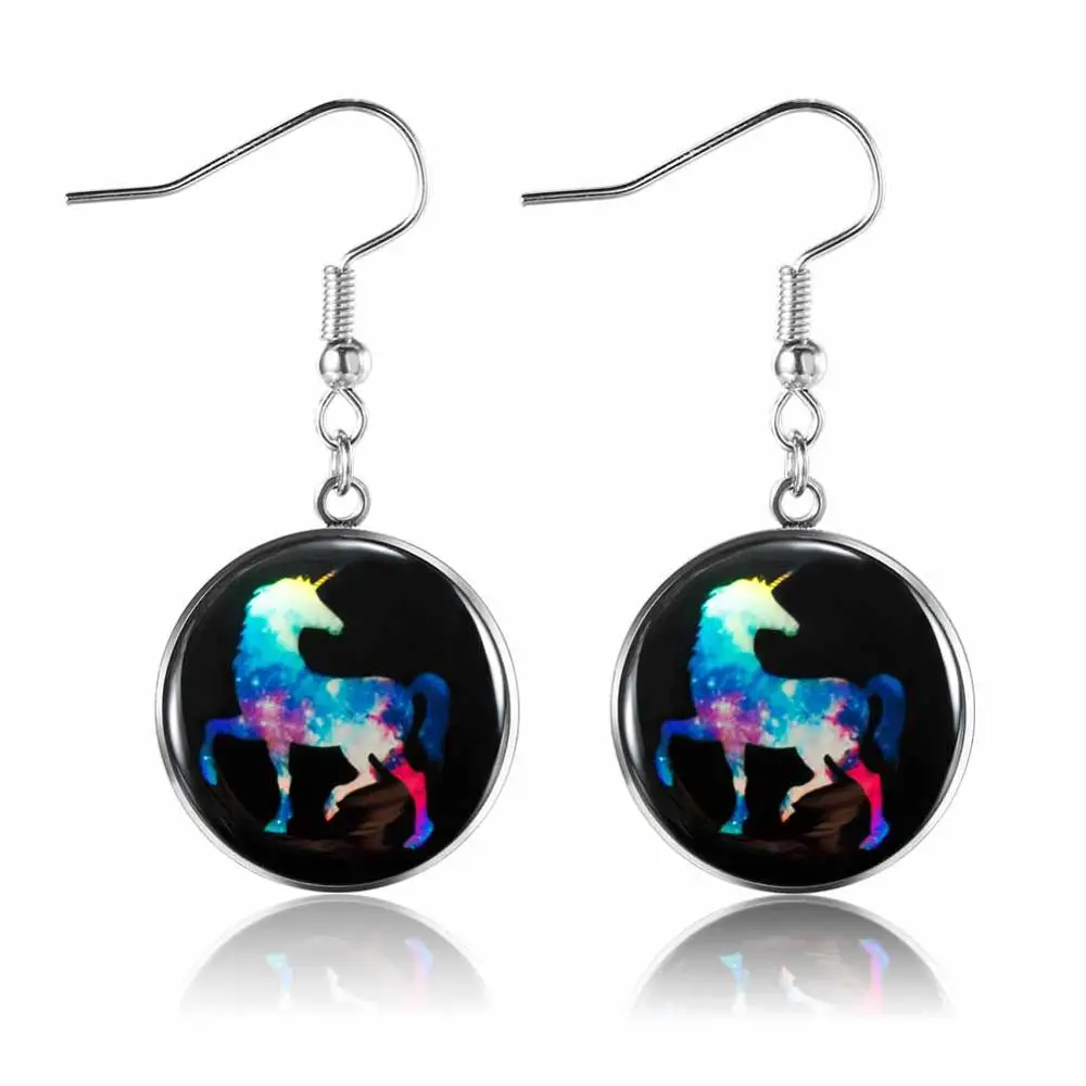 

2019 New Jewelry Fashion Wolf Cute Cat Design Party Hook Earring Colorful Round Drop Earrings Accessories For Women Pretty gift