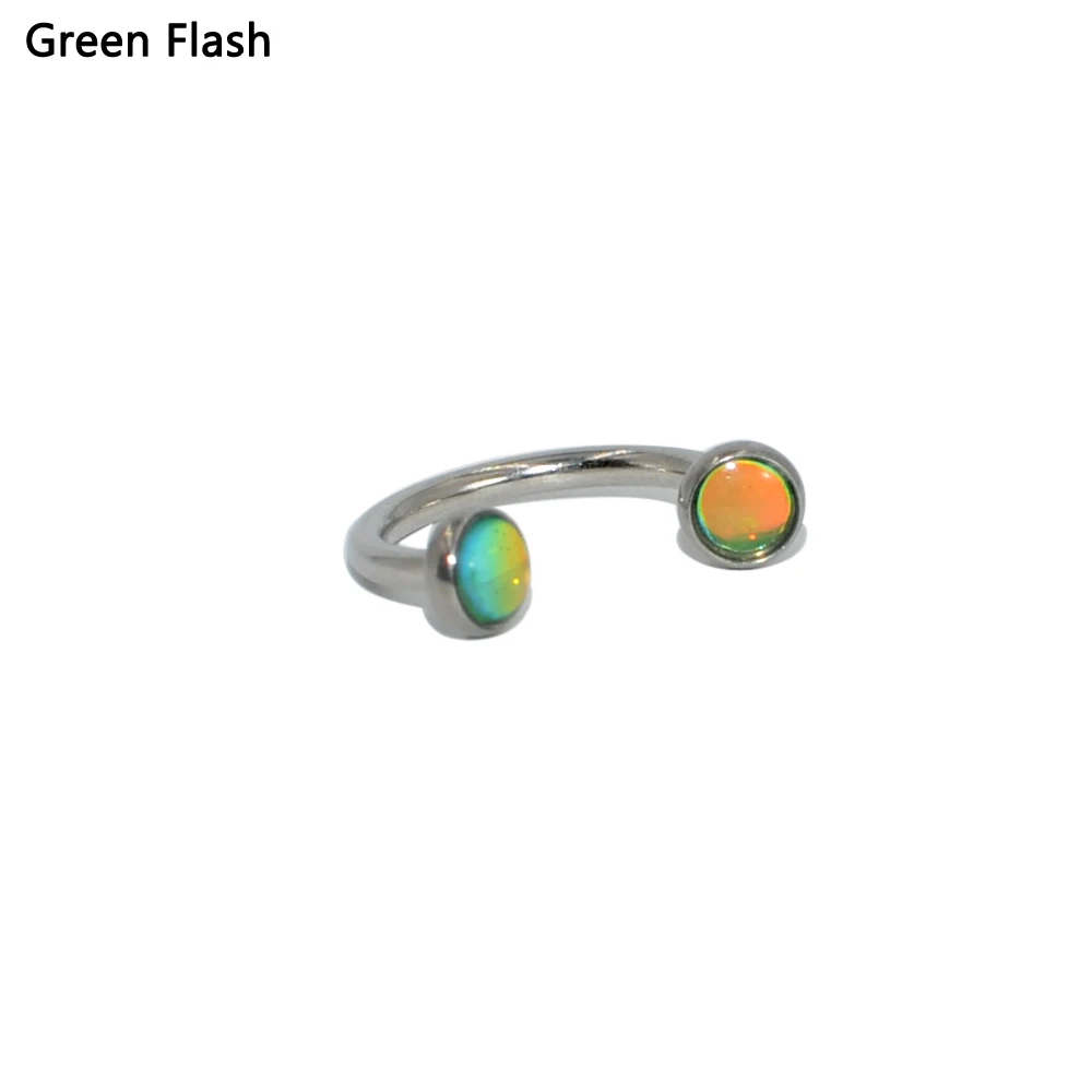 1 шт. стальная флэш-пленка циркон круглый шарик кольцо для пирсинга Подкова