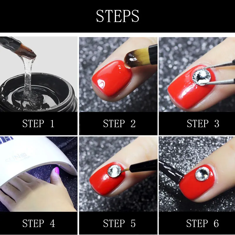 

CYSHMILY 60pcs/Set Alloy shiny Nail Ornament Mixed colorful Glass Nail Rhinestones Nail decoration Luxury Nail art drill