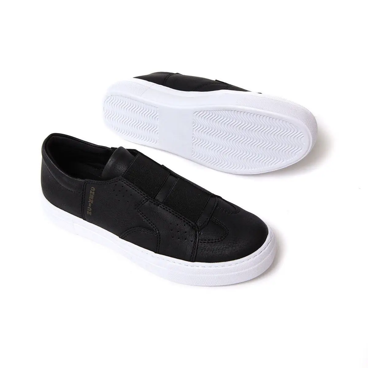 Chekich Women Black Color White Sole Odorless Eco-Friendly Fashion Shoes Vegan Artificial Leather Elastic band Orthopedic CH033