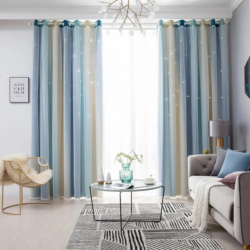 1pc Blue(1x2.5m) 1/2 шт., 1x2,5 м, Европейский узор пионов, вуаль, занавески, тюль, отвесные подзоры, домашний декор, фиолетовые/розовые/кофейные шторы - Цвет: 1pc Blue(1x2.5m)