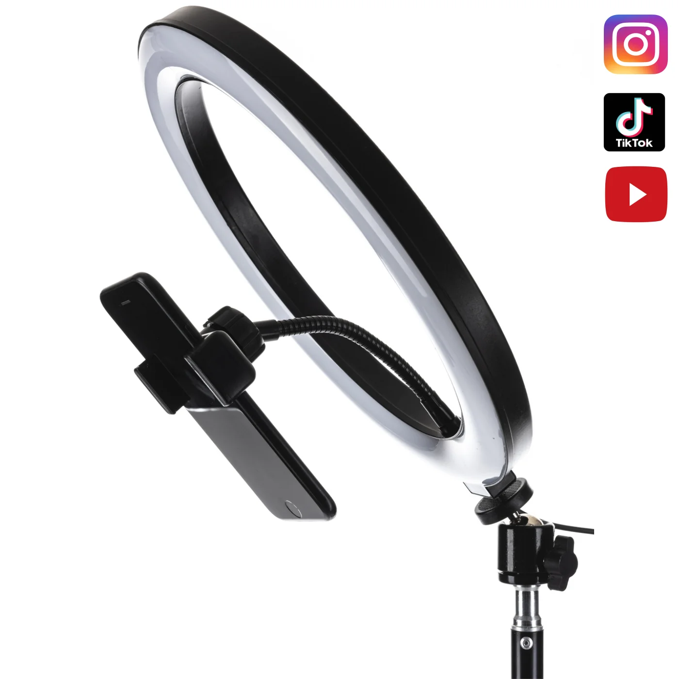Кольцевая лампа 26 см для телефона фотосъемки селфи визажиста профессиональная. С