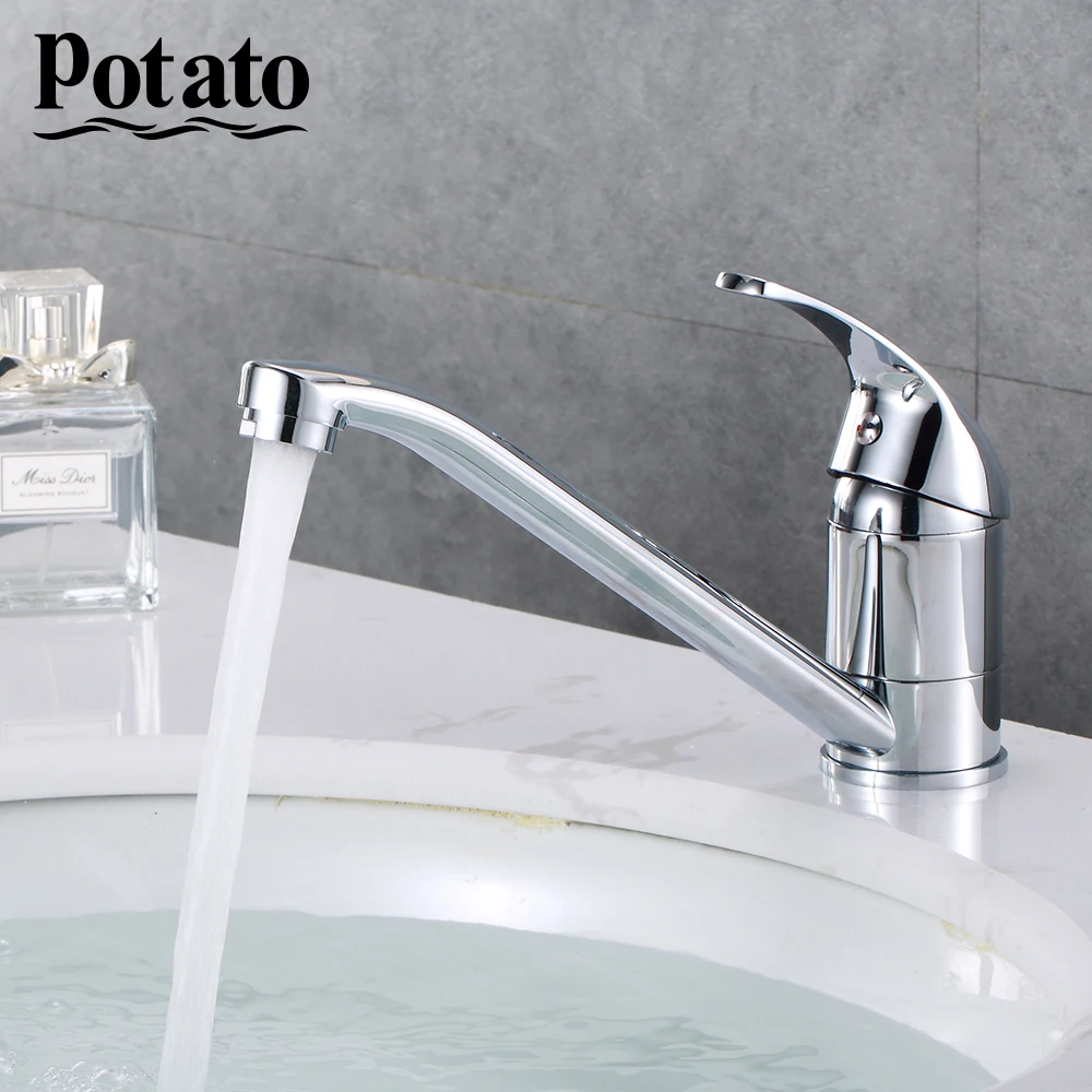 Potato Kitchen Faucet Classic Pull Out Modern Polished Chrome plated Single Handle Swivel Spout Vessel Sink Mixer Tap p4204p4504 |