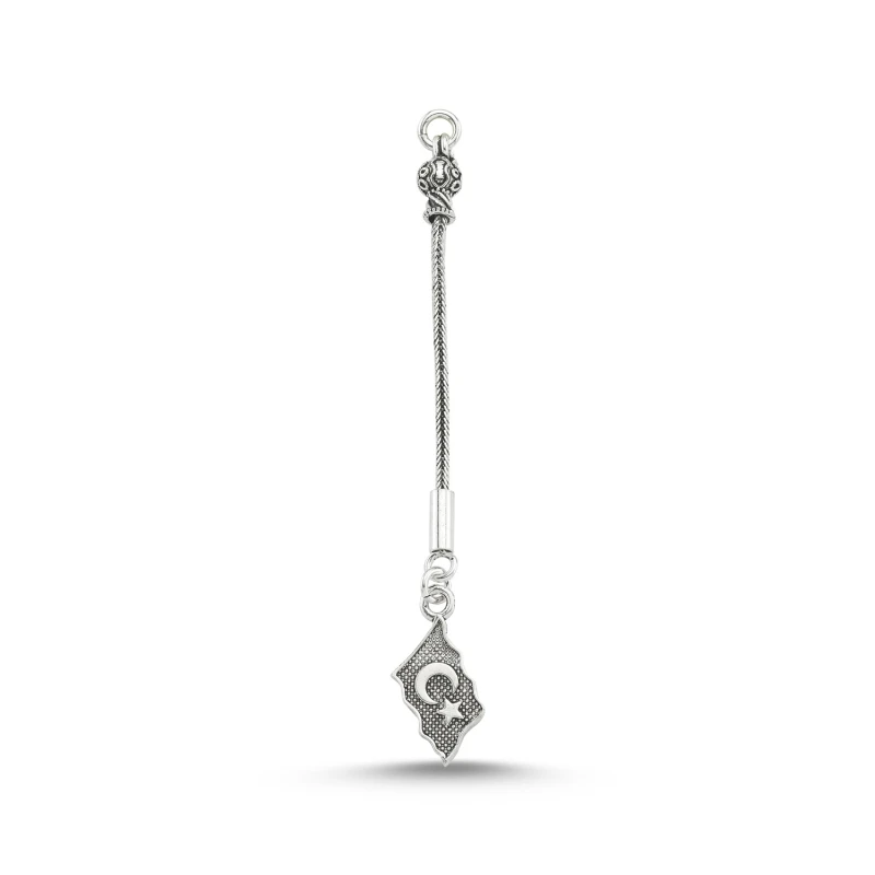

Silver 925 Sterling Moon Star Oxidized Tassel