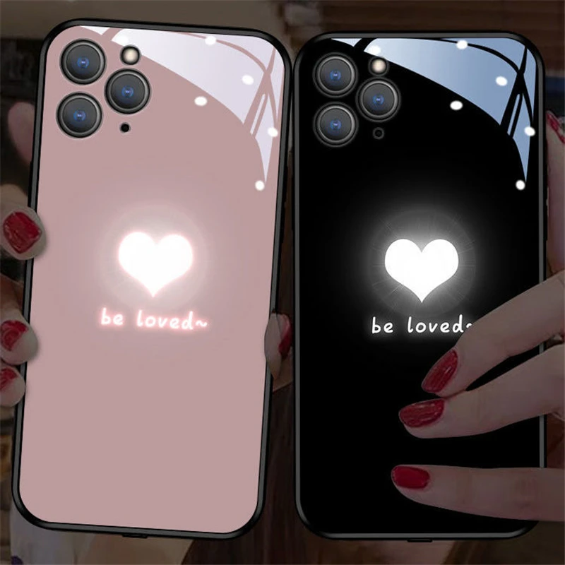 led call light flash up phone cases for samsung s21 s22 s20 fe 5g note 20 ultra note 10 plus smart control luminous cover fundas free global shipping