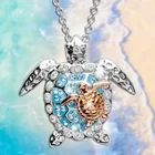 Изысканное серебряное ожерелье с подвеской в виде морской черепахи и ребенка для женщин модные ювелирные изделия праздничные аксессуары Подарки для мамы