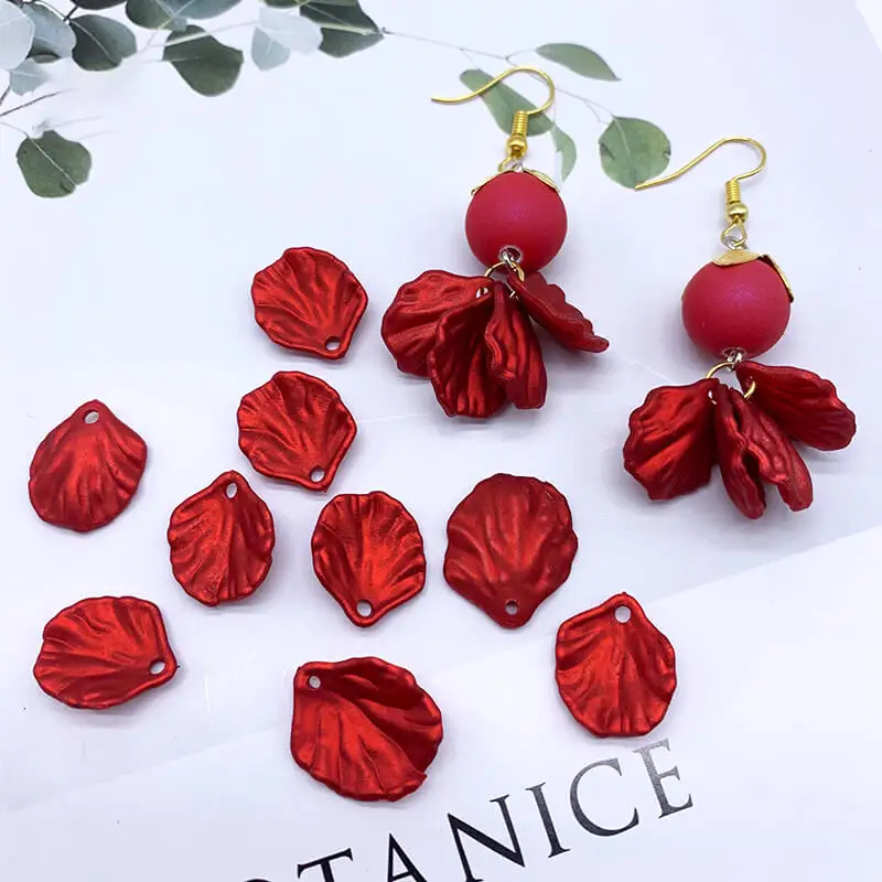 Акриловые серьги цветок лист бусины окрашенные бутик сделай сам украшение для