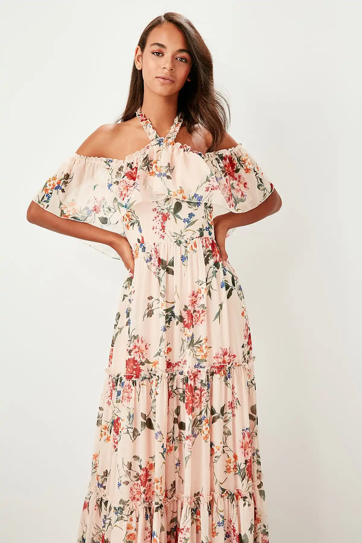 Trendyol воротник детальное УКРАШЕННОЕ ВЕЧЕРНЕЕ ПЛАТЬЕ TPRSS19AE0007|Вечерние платья| |