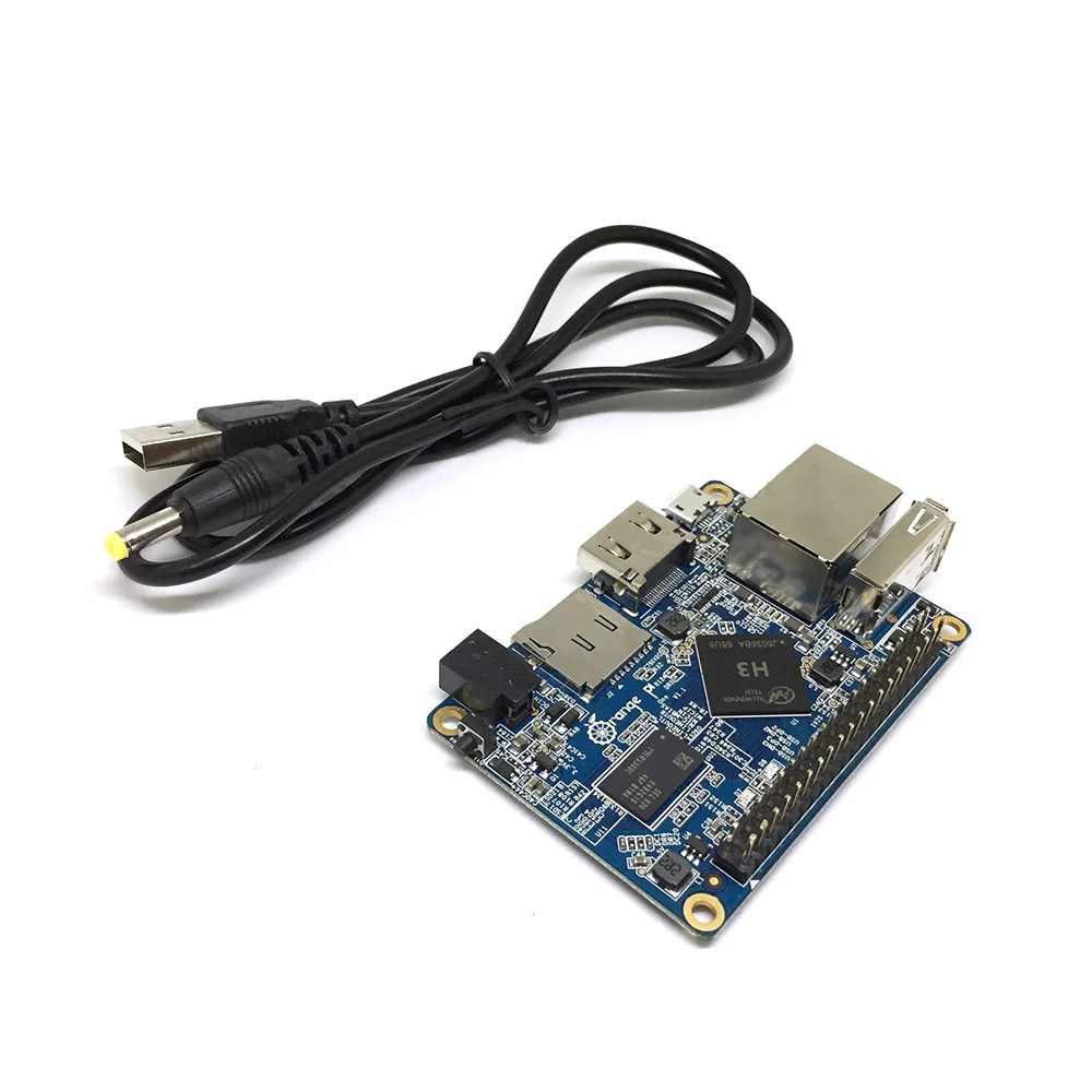 Микрокомпьютер Orange Pi One 1.2Ггц 512Мб LAN / миникомпьютер RDP GPIO с кабелем питания |