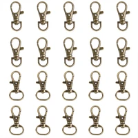 kaobuy 10pcs golden swivel lobster claw clasps swivel snap hooks clasp jewelry making supplies keychain diy accessories with box