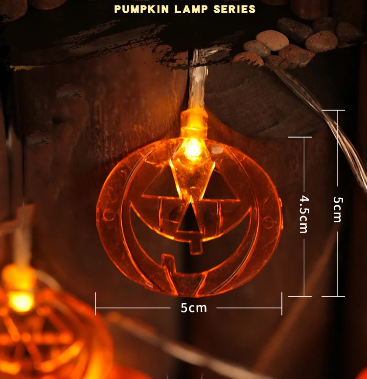 

Outdoor Solar String Lights For Halloween Decorative Strings Lights LED Lamp Pumpkin Ghost Garden Home Party Decoration Light