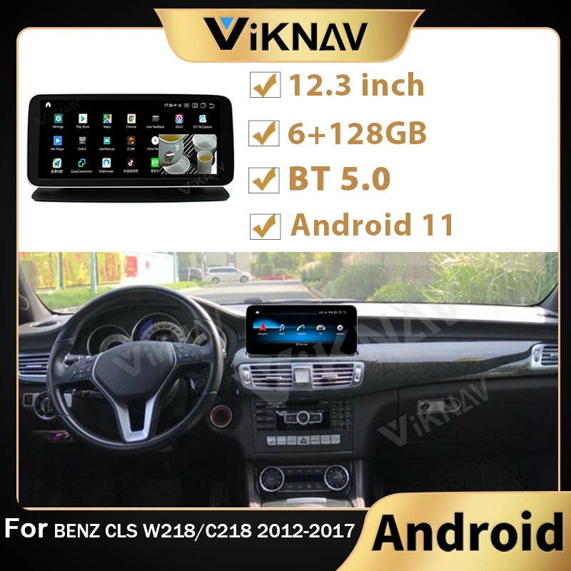 

Автомобильный радиоприемник 2 Din Android для benz CLS W218 C218 2012-2017, автомобильный GPS-навигатор, головное устройство, мультимедийный плеер, стереомагнитофон