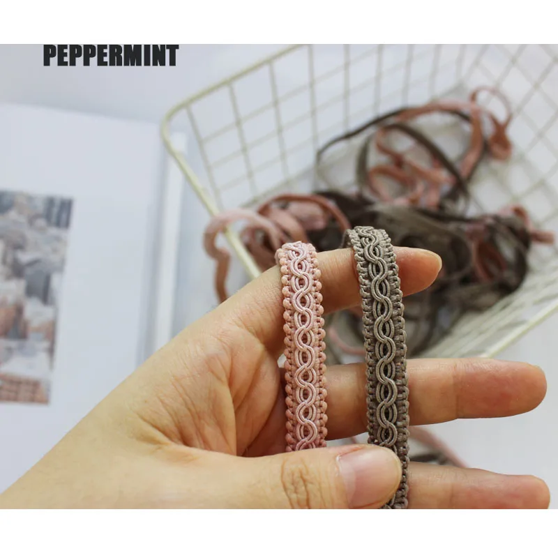 3 ярда 1 см мини тесьма отделка жаккардовая розовая кружевная тканая швейный