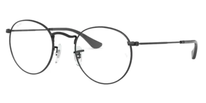 

Rayban ROUND 3447V 2503 50 Round Eyeglass Frame Desing Prescription Glasses Black Metal Frame High Quality