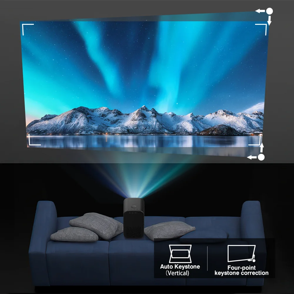 Светодиодный видеопроектор M6A 1080P Android 9.0 портативный проектор для дома Full HD 6000