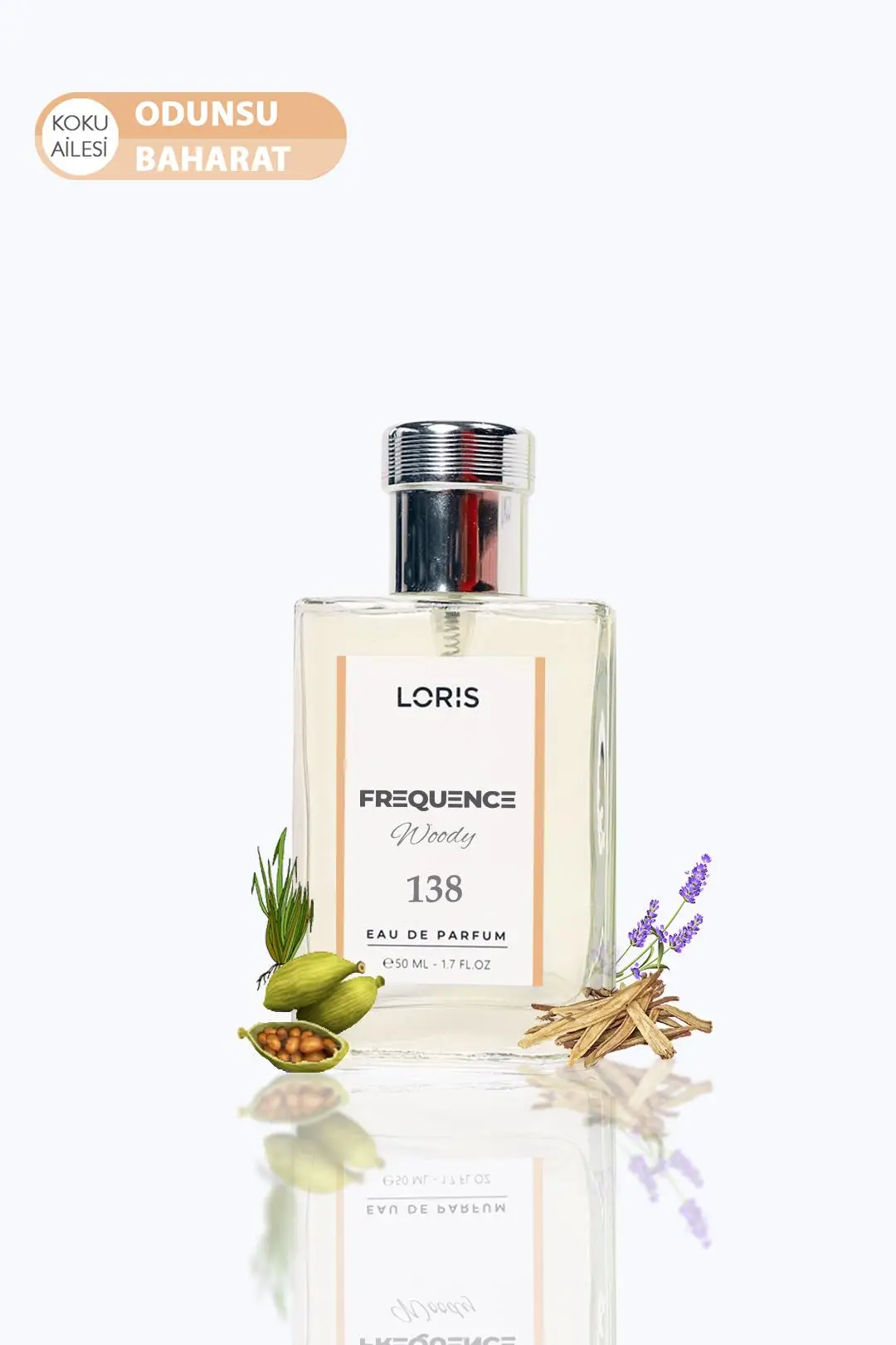 

Tek Parça Men's Perfume 50 ML Loris E-138 Frequence Lavender Comes Together in a Single Bottle to Create a Strong Aroma