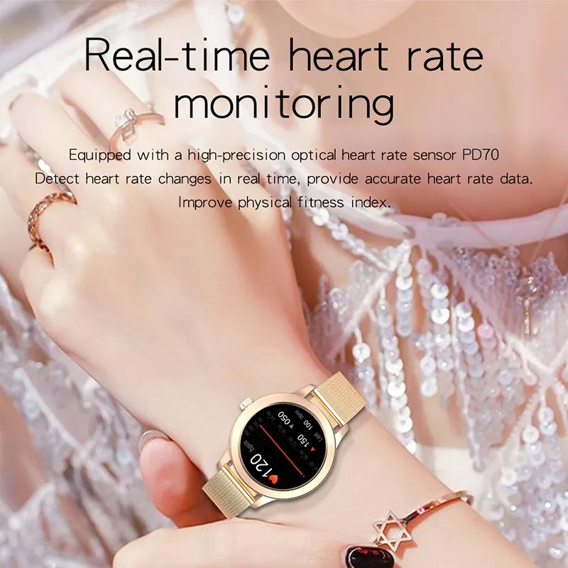 

2021 Female Fashion Smart Watch Female Menstrual Cycle Blood Pressure Sleep Detection Ip68 Waterproof Smartwatch Sports Watch
