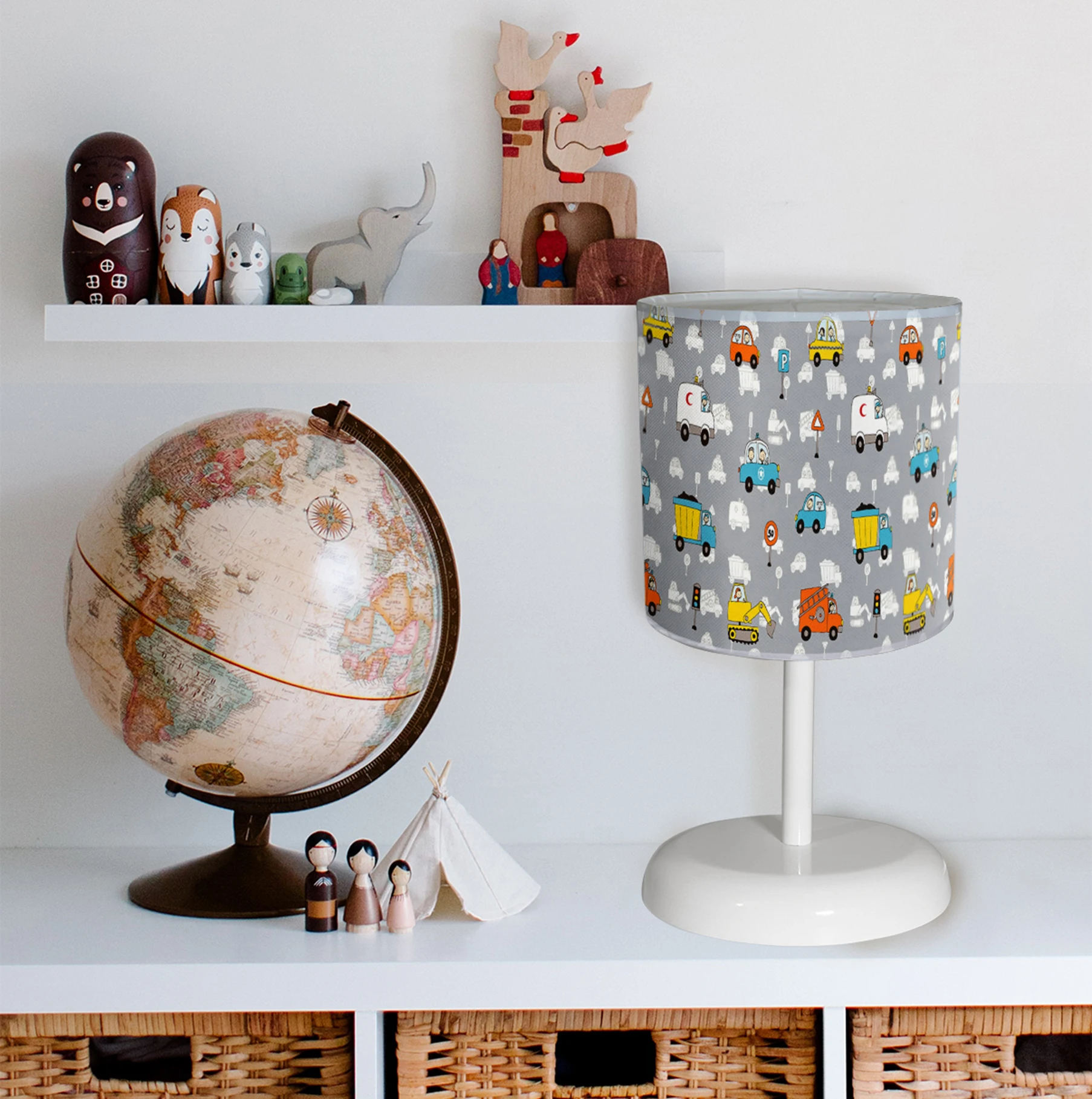 

Car Pattern Children 'S Room Night light Table Top Lamps Lighting lampshade Star Cloud Educational Lighting