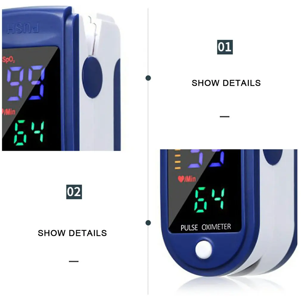 Пульсоксиметр медицинский цифровой прибор для измерения пульса и уровня