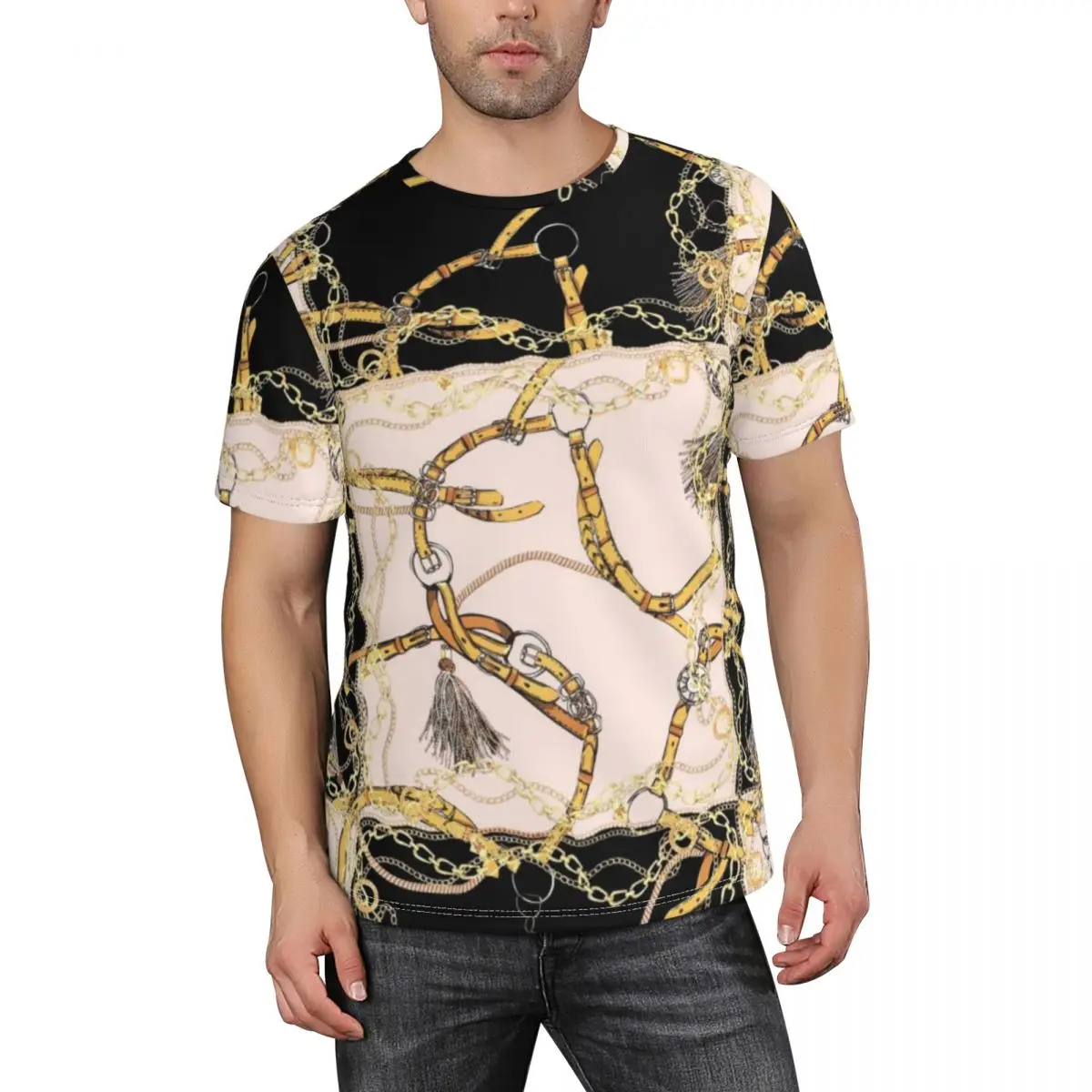 

Men's Summer Tops Shirt Beach TShirt For Men Casual Short Sleeve Clothes T-Shirt Hip Hop 3D Printing O-NeckTop