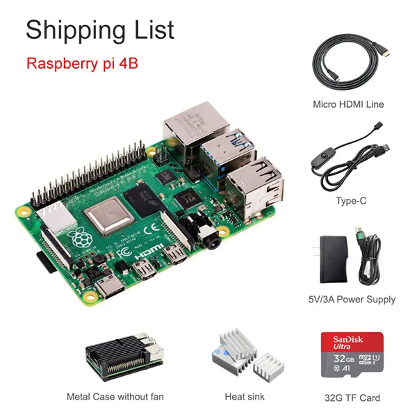 Последние Raspberry Pi 4 Модель B LPDDR4 2G/4G Quad-core Cortex-A72(ARM v8) 64-бит 1,5 Ghz Dual core 4K HDMI Выход Мощность чем 3B