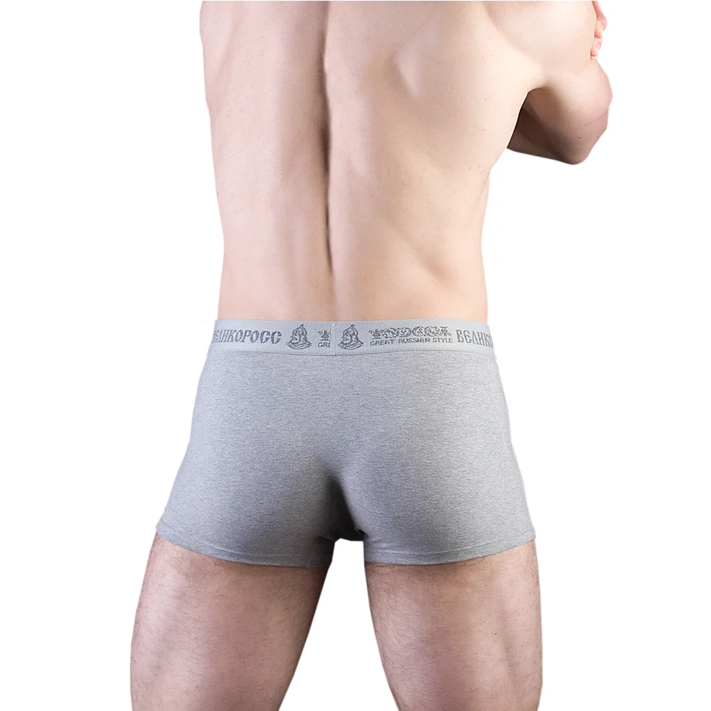 Трусы боксеры Великоросс цвета серый меланж хлопок ПИМа|Мужские трусы боксеры| |