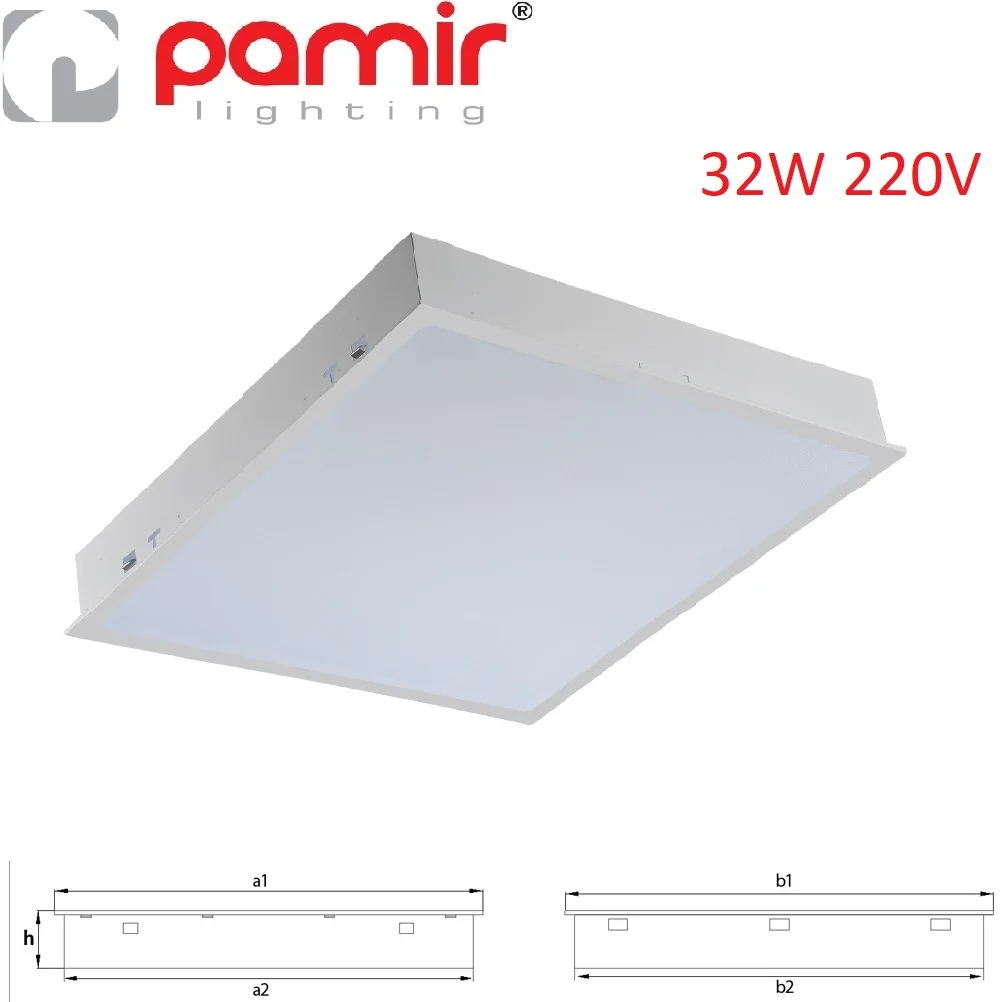 Pamir Lighting 32W 600x600mm Backlight Recessed LED Lighting Fixture, PL11A22E04C Energy Saving Light, Ceiling Light