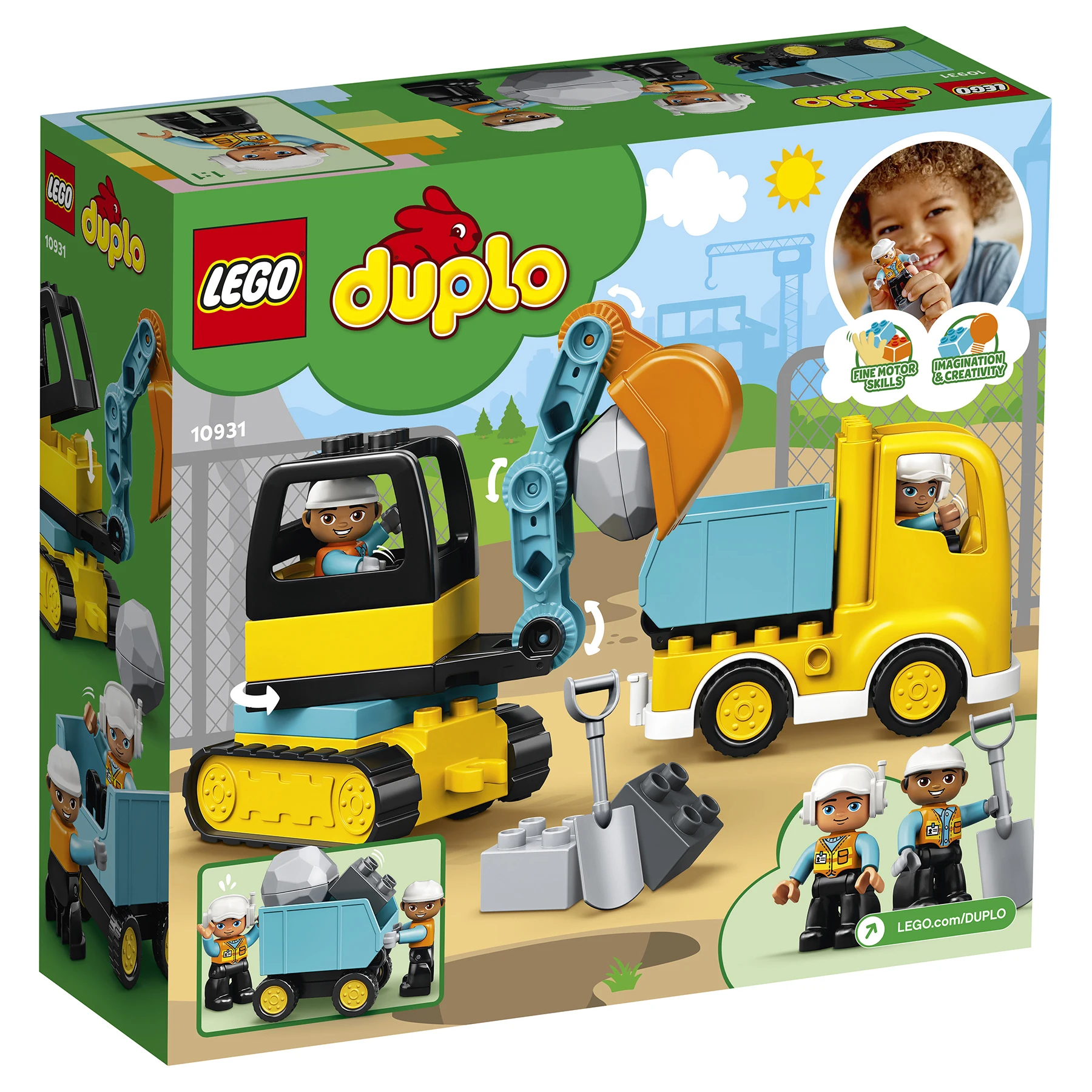 Конструктор LEGO DUPLO Town 10931 Грузовик и гусеничный экскаватор | Игрушки хобби